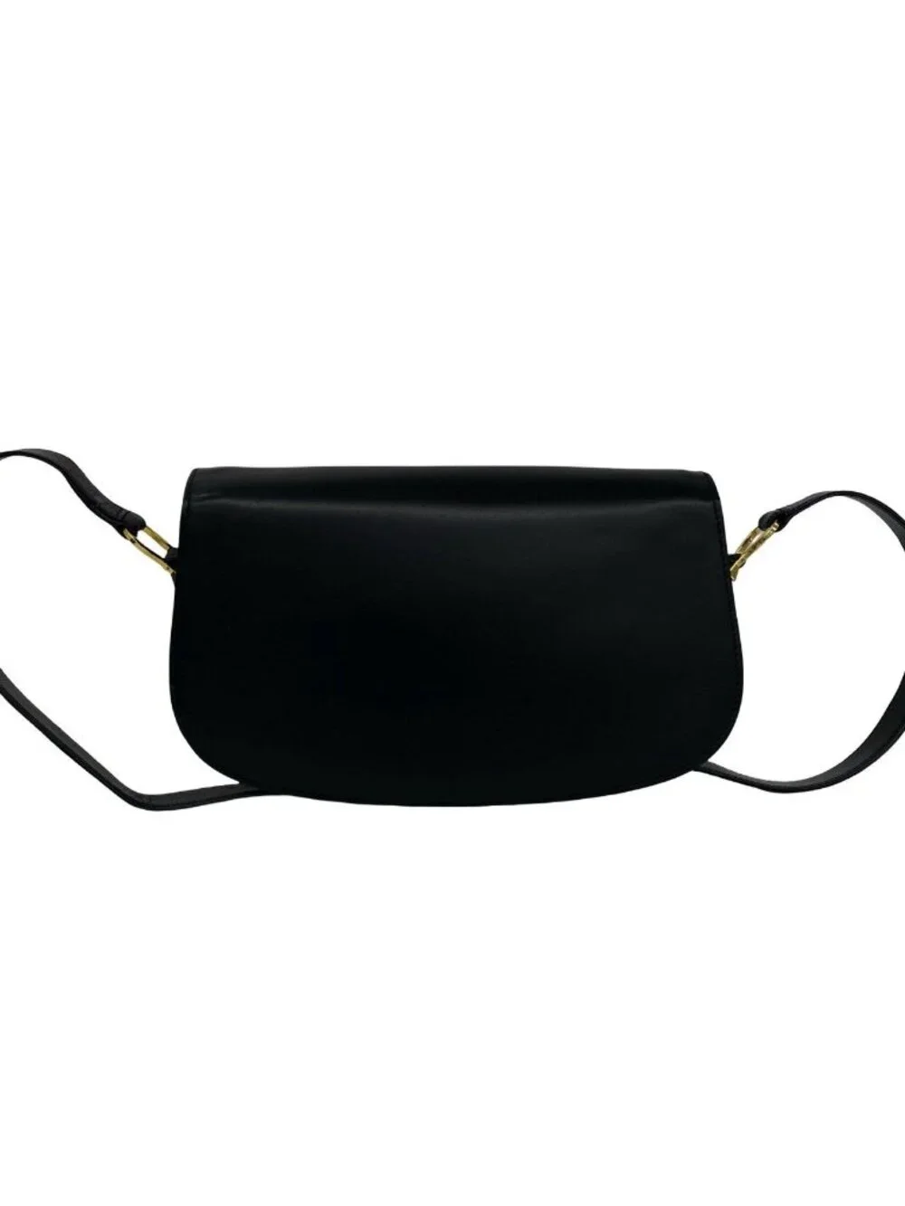 Gucci Vintage Horsebit Leather Shoulder Bag Pochette Black